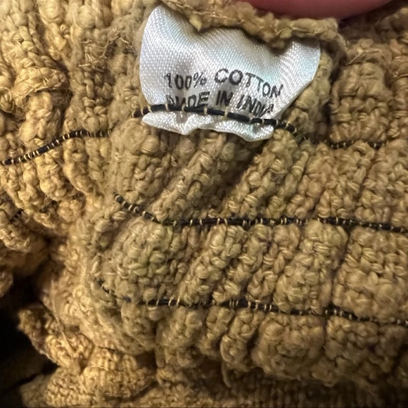 Ethnic Indian Handkerchief Skirt Autumn Gold With Black Aztec Print Boho Hippie - Picture 4 of 6